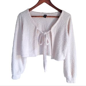 Dazy Long Sleeve Cradigan Cropped Top Women's Small